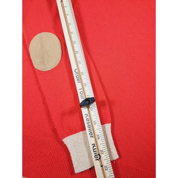 J. Crew Women's Long-Sleeve Red Sweater With Buttons on Side Medium - Picture 6 of 7